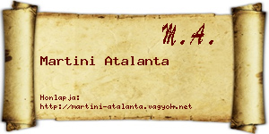Martini Atalanta névjegykártya
